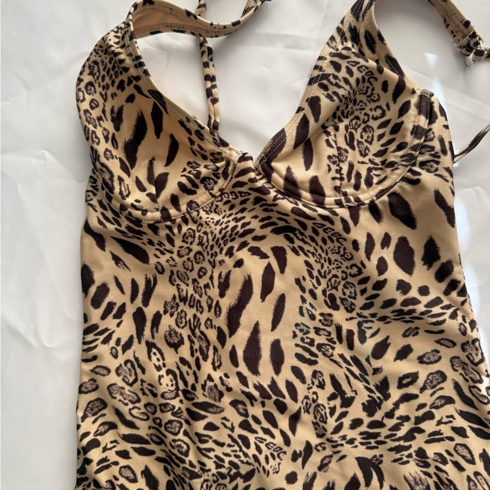 Topshop Animal Print bikini/bodysuit